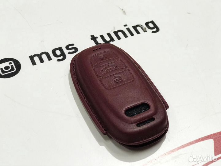 Чехол для ключа Audi бордовый стиль 1