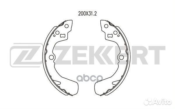 Колодки торм. бараб. задн. Subaru Justy (JMA MS