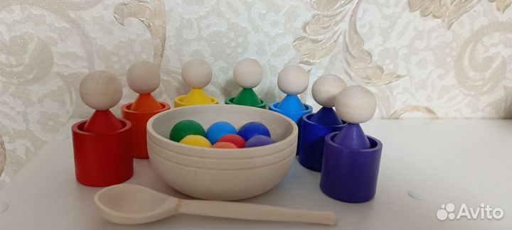 Детский деревянный сортер Монтессори