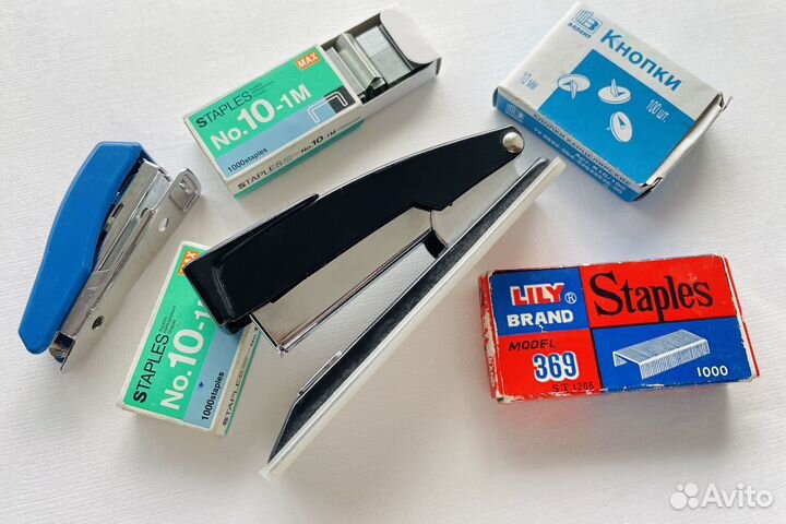 Степлер - сшиватель, скобы, кнопки