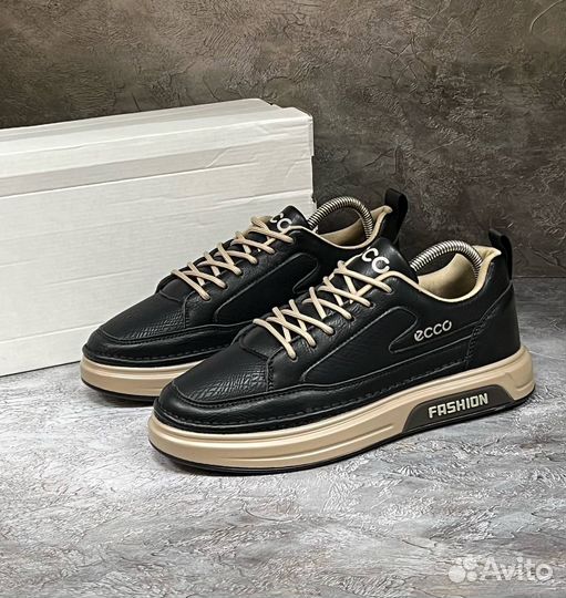 Кроссовки мужские ecco из экокожи