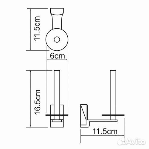 Держатель туалетной бумаги wasserkraft Exter K-529