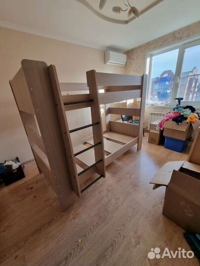 Двухъярусная кровать бу с матрасами ш207в160г115