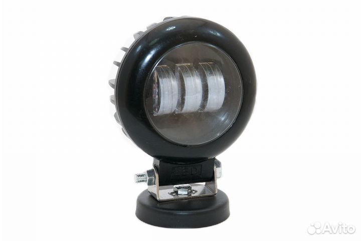 Прожектор 9-32V 30W 3SMD круглая 110x110mm дальни