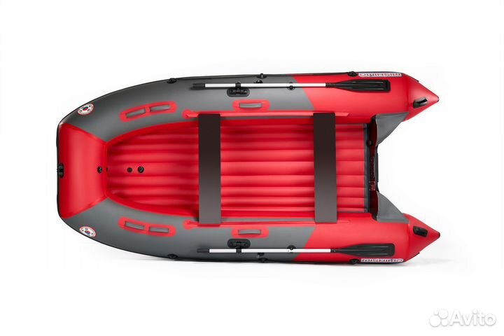 Лодка мишимо красно/серая PRO 390