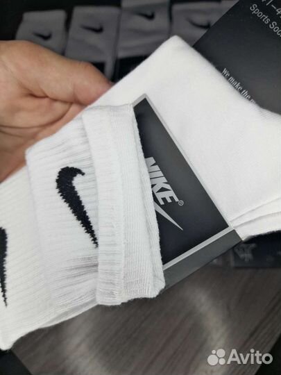 Носки nike высокие белые