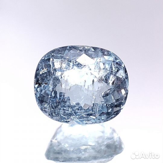 3.72 ct. Аквамарин, кушон. Бразилия. + сертификат