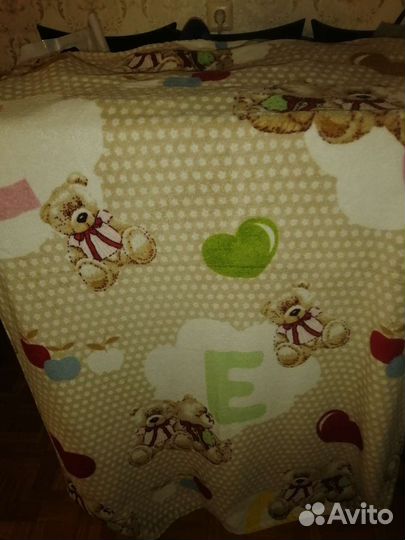 Плед детский плюшевый