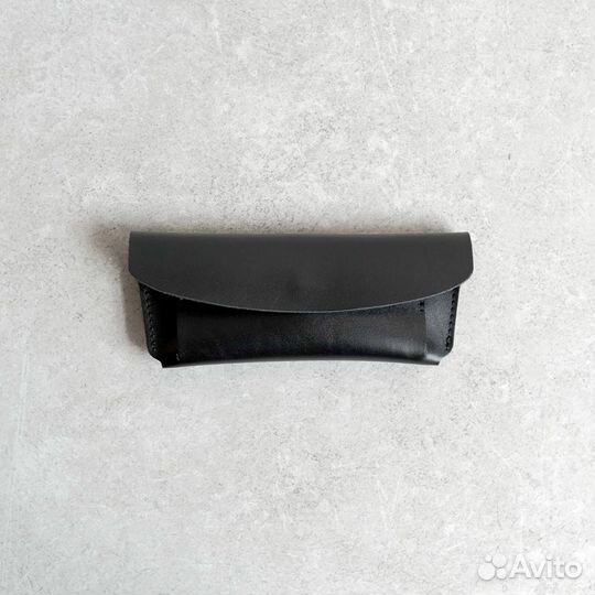 Кожаный чехол для очков monomount glass black