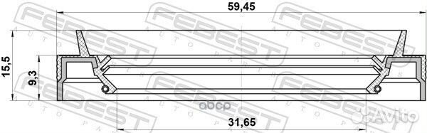 Сальник привода (33X59X9.3X15.5) nissan primera