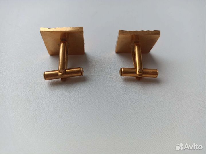 Винтажные запонки и брошь с янтарём