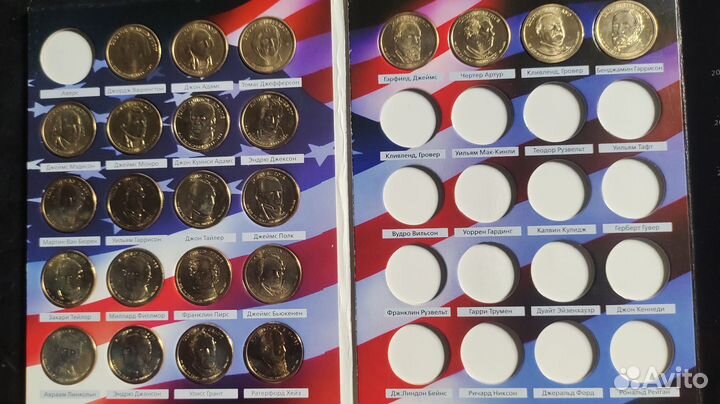 Юбилейные монеты США Президенты альбом