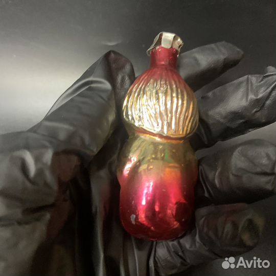 Елочная игрушка чипполино мальчик стекло СССР