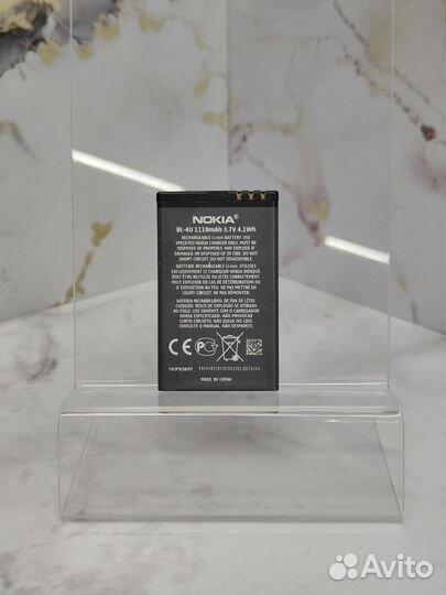 Батарея BAT акб Nokia BL-4U 3.7V 4.1Wh 1110mah