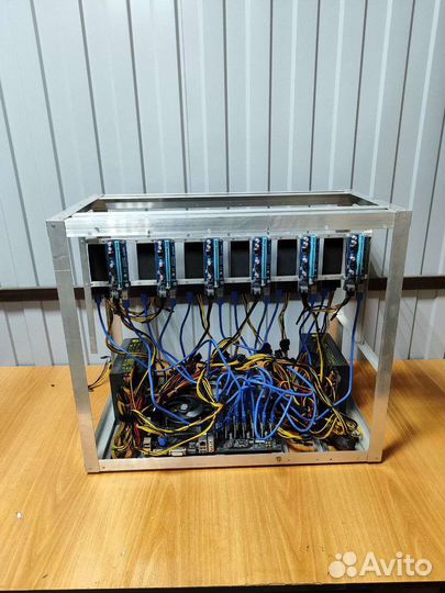 Риг для майнинг фермы на 12 карт 2Бп