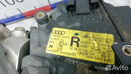 Фара правая audi A8 D2 (TML11MU01)
