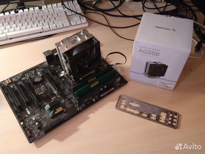 Комплектующие для пк мать, процессор, оперативка