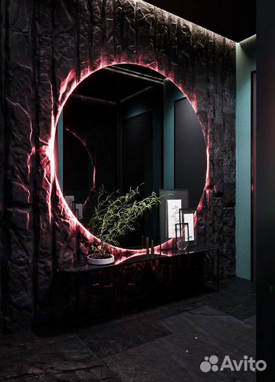 Зеркало в ванную с подсветкой круглое Oriole