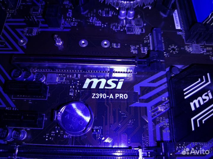 MSI Z390A pro c процессором и памятью 16gb