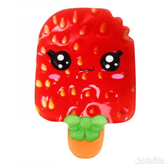 Сквиш Мялка, антистресс - фруктовый лед Клубника