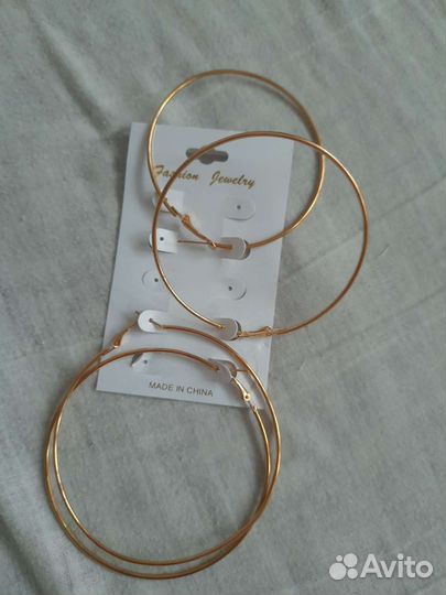 Серьги кольца