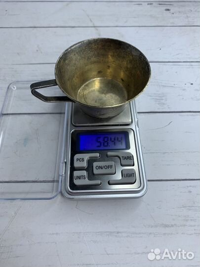 Чашка серебро 875 со звездой