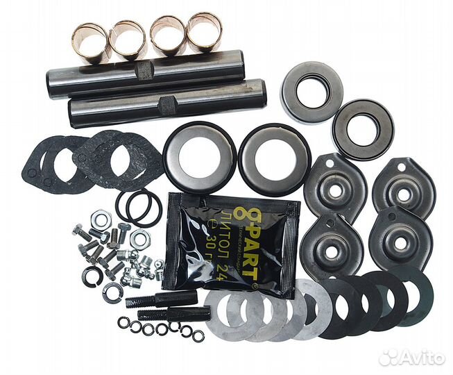 Шкворень газ-3302 в сборе комплект 2шт.(оао газ)