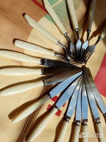 Столовый набор ножи и вилки СССР