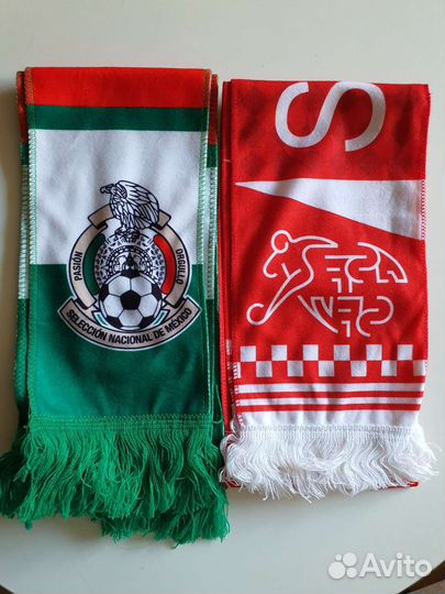 Шарф фанатский. Двухсторонний: Швейцарии, Мексики