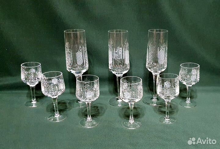 Фужеры и рюмки. Хрусталь ГДР