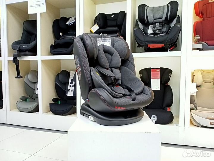 Автокресло 0-36кг поворотное Luxmom 299 Black