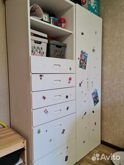 Шкаф IKEA белый детский Стува