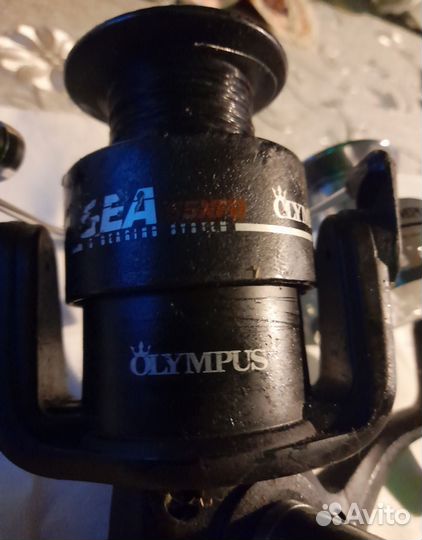 Катушка рыболовная чуть бу с задним фрикционом