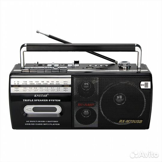 Магнитофон кассетный с радиоприемником, USB и SD