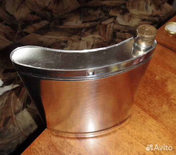 Фляжка нержавейка антикварная большая