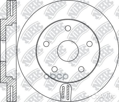 Диск торм. Fr jeep Gr. Cherokee -10 RN1725 NiBK