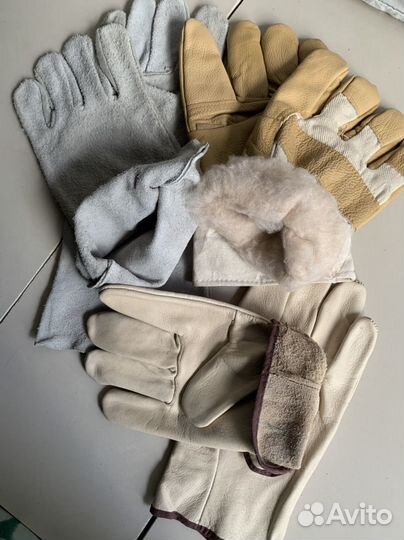 Перчатки рабочие кожаные