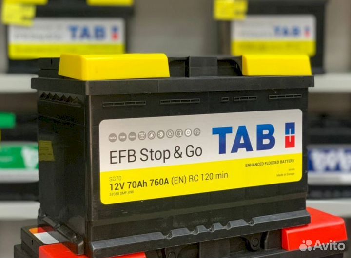 Аккумулятор новый TAB EFB stop&GO 70Ач