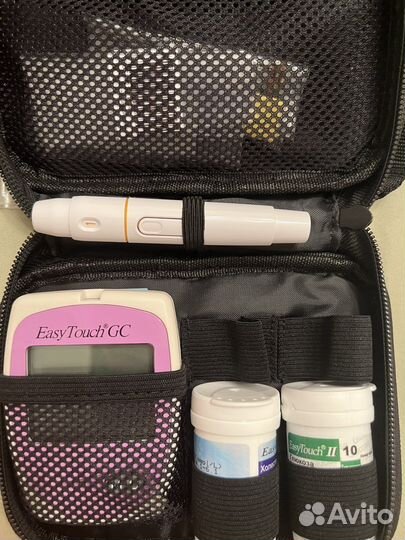 Прибор глюкометр для глюкозы/холестерина изитач