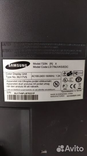 Монитор samsung на запчасти