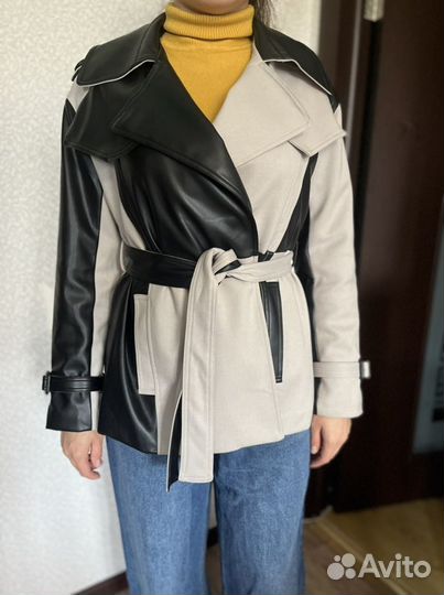 Кожаная куртка женская 48 50 размер