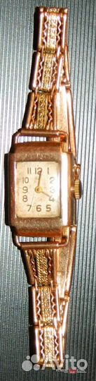 Золотые браслет и часы.583пробы СССР