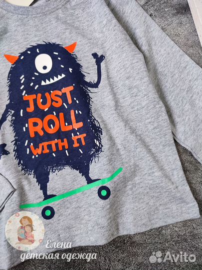 Лонгслив для мальчика 104 110