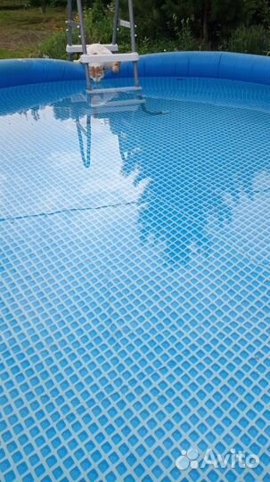 Бассейн 366*76 intex фильтр, лестница, тент, насос