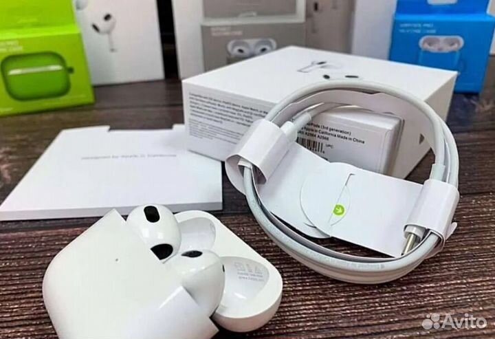 Airpods 3 “Original” + синий чехол