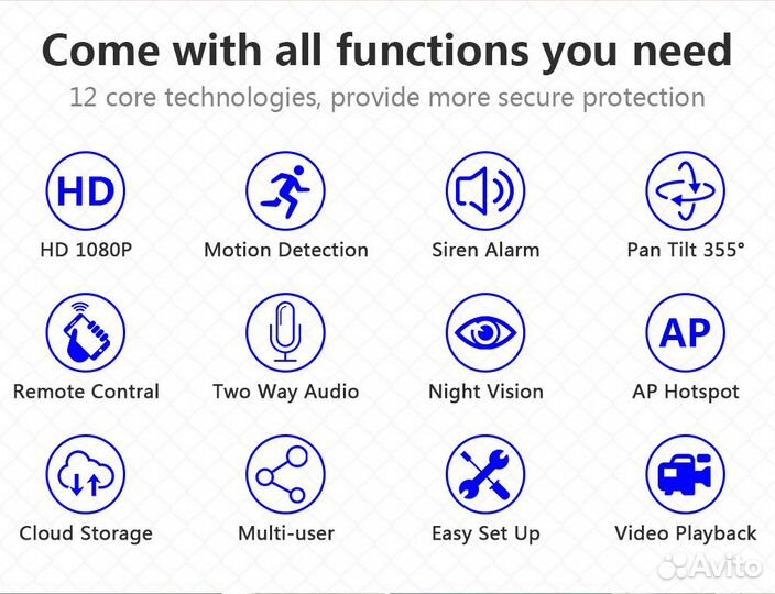 Камера видеонаблюдения 2MP(видеоняня)