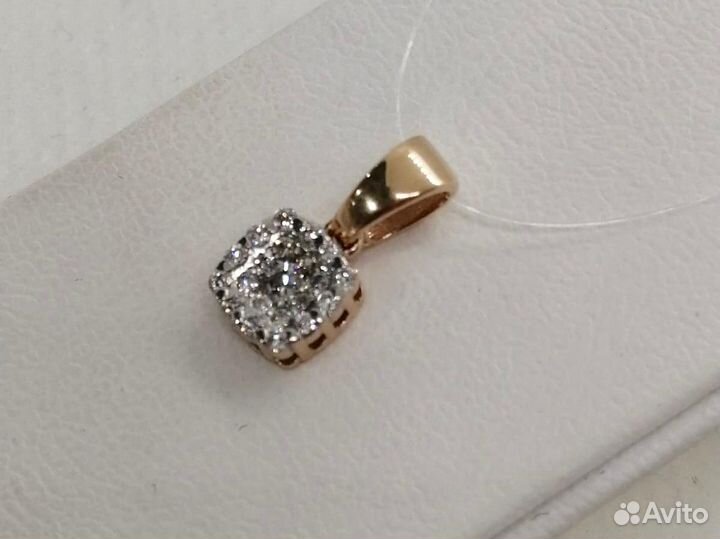 Золотая подвеска с бриллиантами 585* (Врш ТЦ)
