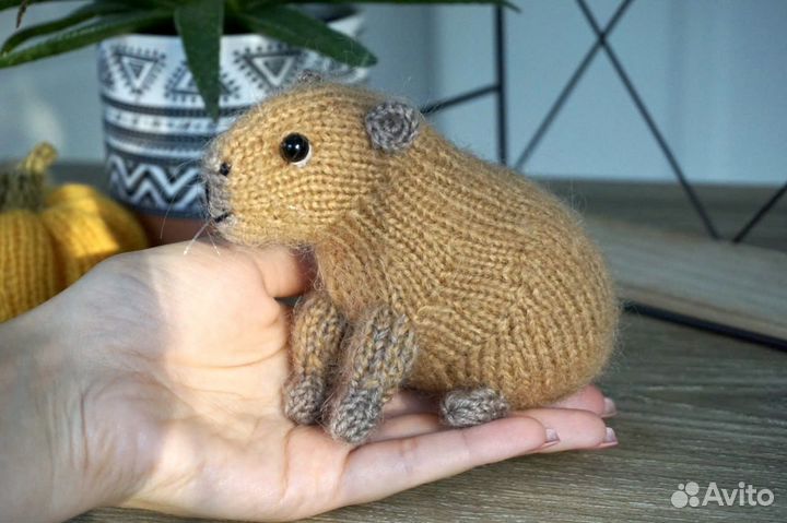 Вязаная игрушка капибара