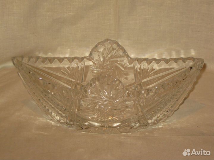 Салатник. Ваза. Лодочка. Хрусталь. СССР