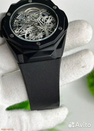 Наручные часы Hublot WHB3 чёрные (Арт.77072)